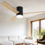 Devanti 52'' Ceiling Fan 3 Blades Double-sided DC Motor w/Light w/Remote Light Wood and bLack