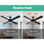 Devanti 52'' Ceiling Fan DC Motor 4 Blades w/Remote - Black