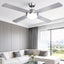Devanti 52'' Ceiling Fan DC Motor w/Light w/Remote - Silver