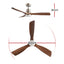 Devanti 52" Ceiling Fan with Light Remote Control DC Motor Smart App Timber Blades Brown