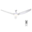 Devanti 64'' Ceiling Fan DC Motor w/Light w/Remote - White