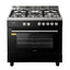 Devanti 90cm Dual Fuel Cooker Gas Cooktop Electric Oven 5 Burner