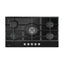 Devanti 90cm Gas Cooktop 5 Burner LPG NG Tempered Glass Hob Black