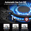 Devanti 90cm Gas Cooktop 5 Burner LPG NG Tempered Glass Hob Black