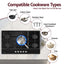 Devanti 90cm Gas Cooktop 5 Burner LPG NG Tempered Glass Hob Black