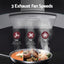Devanti 90cm Range Hood Curved Glass Canopy Rangehood Kitchen Exhaust Fan