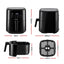 Devanti Air Fryer 6.5L 1700W Digital Touch 8 Presets Non-Stick Basket Black