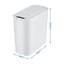 Devanti Automatic Trash Bin 2PCS with Lid 11L Motion Sensor Kitchen Bin Touchless Garbage Can Modern White Plastic Slim Rubbish Bin with Liner Holder for Kitchen, Home, Office