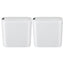 Devanti Automatic Trash Bin 2PCS with Lid 11L Motion Sensor Kitchen Bin Touchless Garbage Can Modern White Plastic Slim Rubbish Bin with Liner Holder for Kitchen, Home, Office