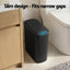 Devanti Automatic Trash Bin with Lid 21L Motion Sensor Kitchen Bin Touchless Garbage Can Modern Black Plastic Slim Rubbish Bin with Liner Holder for Kitchen, Home, Office