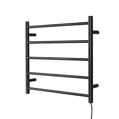 Devanti Electric Heated Towel Rail Rack 5 Bars Wall Mounted Clothes Dry Warmer