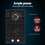 Devanti Gas Cooktop 30cm 2 Burner Built-in Stove Glass Cook Top NG LPG Wok Burner