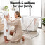 Devanti Heated Towel Rail Electric Clothes Airer Foldable Drying Rack 8 Bars