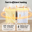 Devanti Heated Towel Rail Electric Clothes Airer Foldable Drying Rack 8 Bars