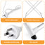 Devanti Heated Towel Rail Electric Clothes Airer Foldable Drying Rack 8 Bars