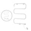 Devanti Heated Towel Rail Freestanding Wall Mounted S-Shape Electric Warmer Rack