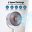 Devanti Rechargeable Pedestal Fan, 4000mAh Battery 5 Speed 4 Height, White