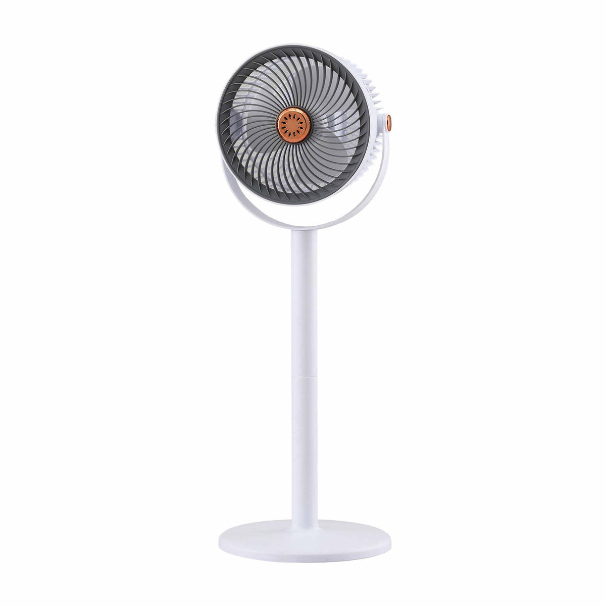Devanti Rechargeable Pedestal Fan, 4000mAh Battery 5 Speed 4 Height, White