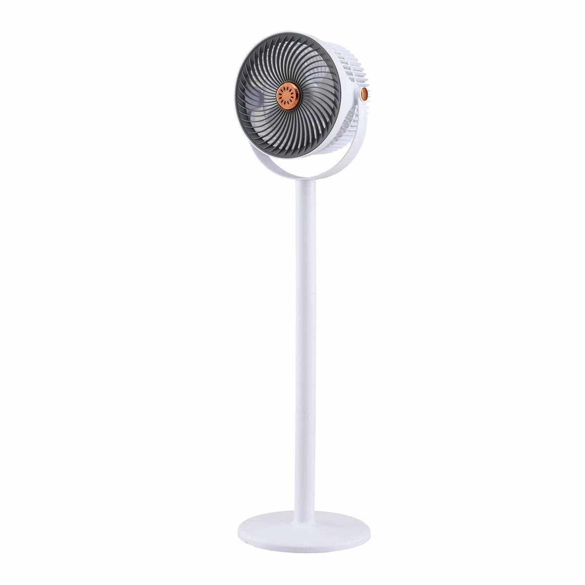 Devanti Rechargeable Pedestal Fan, 4000mAh Battery 5 Speed 4 Height, White