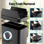 Devanti Rubbish Bin 70L Automatic Sensor Kitchen Bin, Slim Smart Garbage Can Touchless Rectangular with Liner Holder, Fully Closed Lid for Bedroom, Bathroom, Living Room, Black