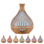 Devanti Ultrasonic Aroma Diffuser Aromatherapy 400ml LED Lights Iron Humidifier Forest Light wood grain