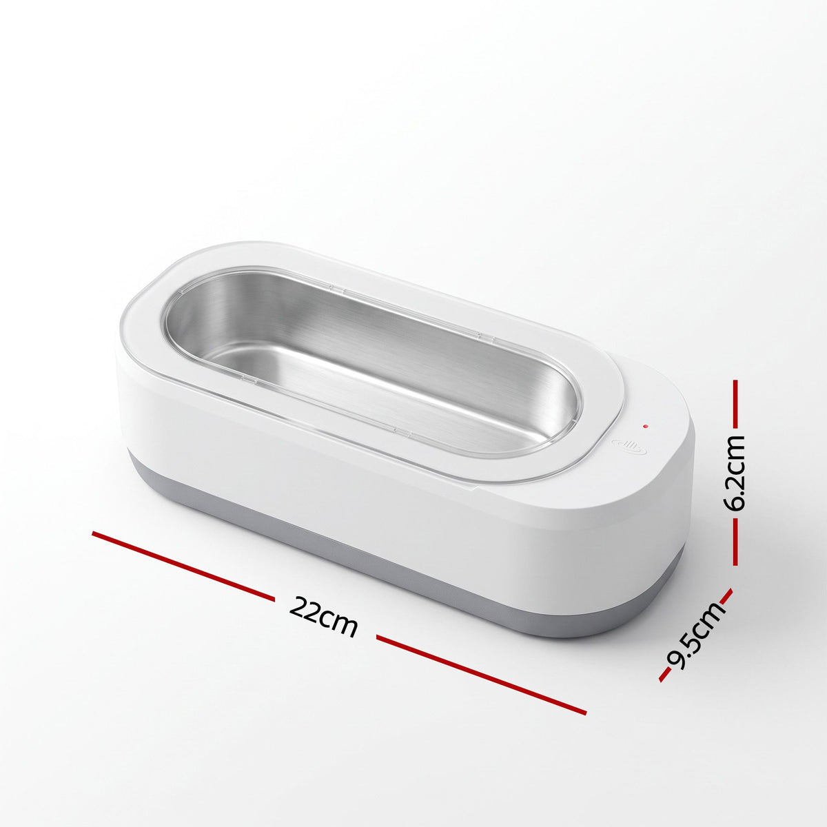 Devanti Ultrasonic Jewellery Cleaner 46kHz 400ml Cleaning Machine with Stainless Steel Tank White
