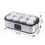 Devanti Yoghurt Maker Machine with 8x180ml Glass Cups Temp Control Black