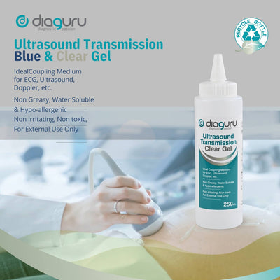 Diaguru 1x 250ml Conductive Transmission Gel - Water-Based External Clear Gel