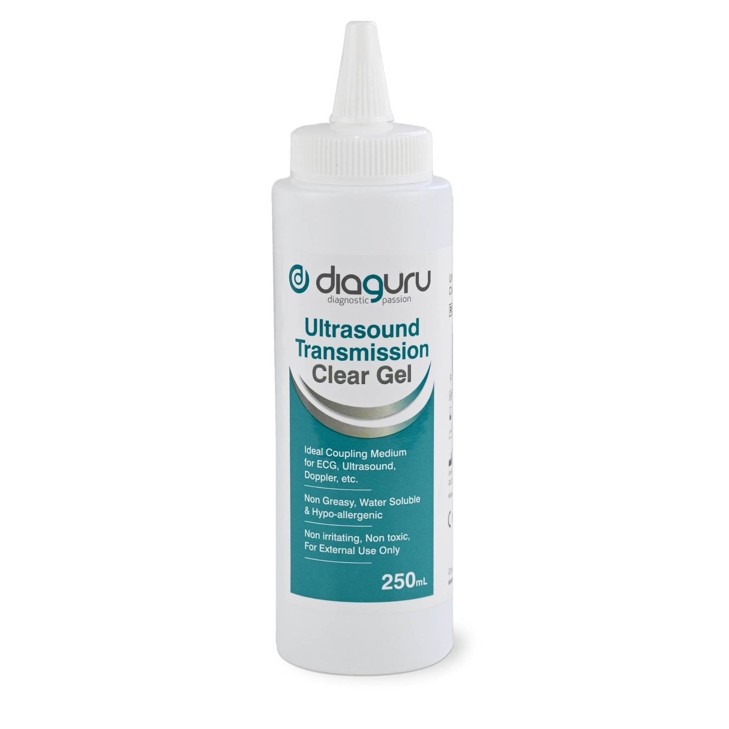Diaguru 1x 250ml Conductive Transmission Gel - Water-Based External Clear Gel
