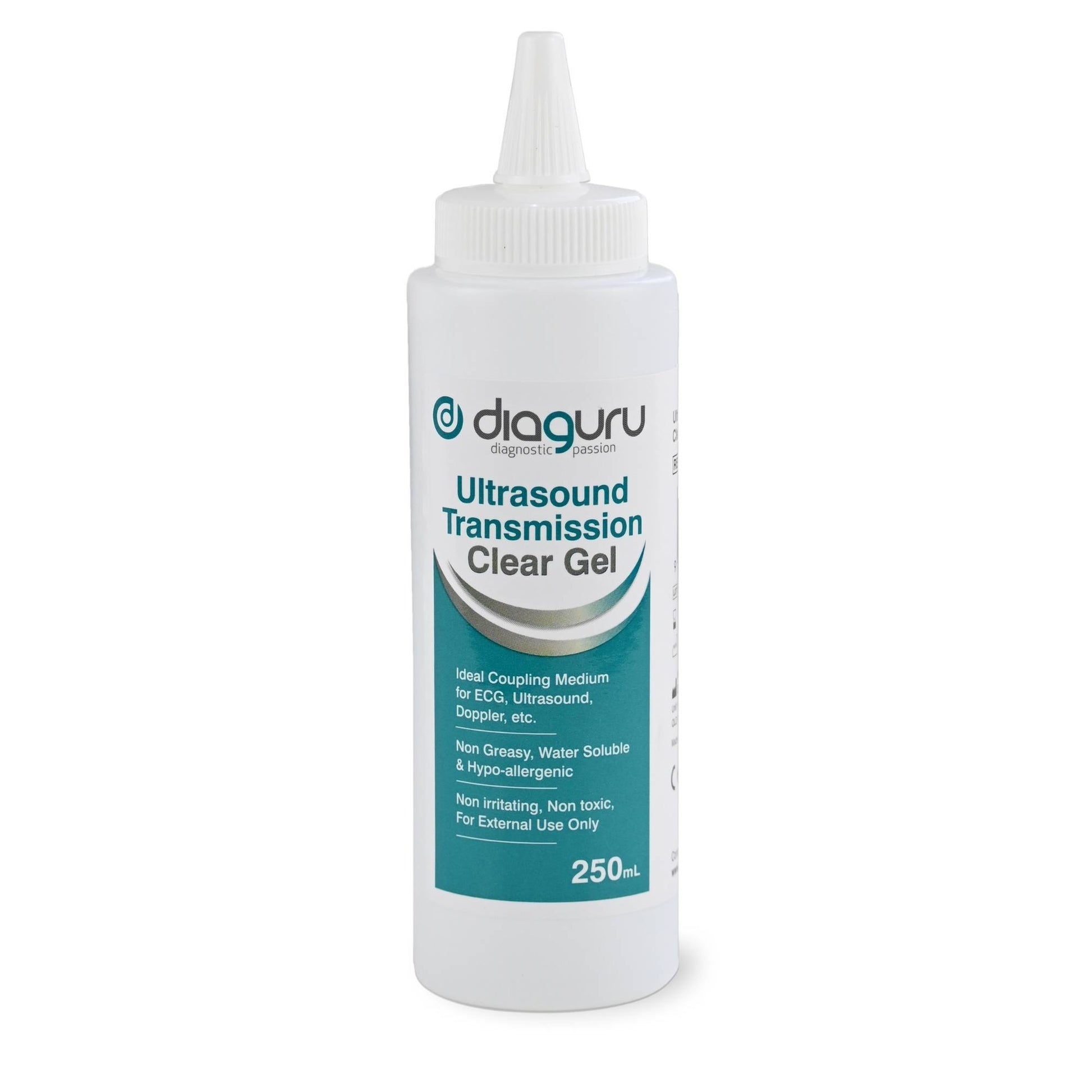 Diaguru 1x 250ml Conductive Transmission Gel - Water-Based External Clear Gel