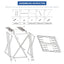 Dryer Stand Over Front Loading Washing Machine, 100kg Heavy Duty Steel Stacking Kit, 102x67x60cm Space Saving Shelf for Small Home, Anti-Slip Rubber Surface, Fits Tumble Dryers & Washers, White