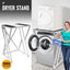 Dryer Stand Over Front Loading Washing Machine, 100kg Heavy Duty Steel Stacking Kit, 102x67x60cm Space Saving Shelf for Small Home, Anti-Slip Rubber Surface, Fits Tumble Dryers & Washers, White