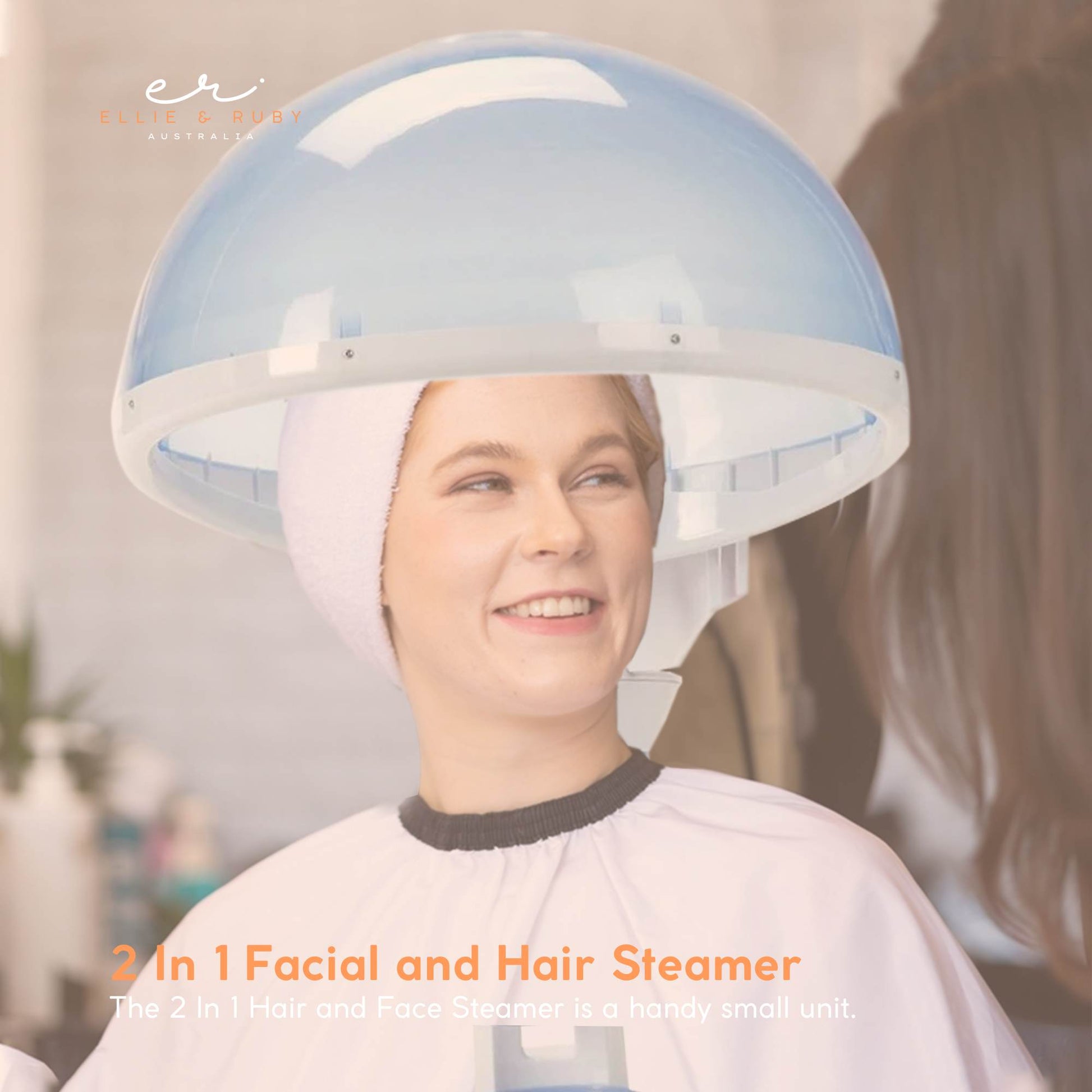 Ellie & Ruby 2-in-1 Facial Hair Steamer Ozone Steam Machine Portable Tabletop