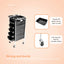 Ellie & Ruby Hairdressing Trolley 5 Drawer Hair Salon Beauty Rolling Cart