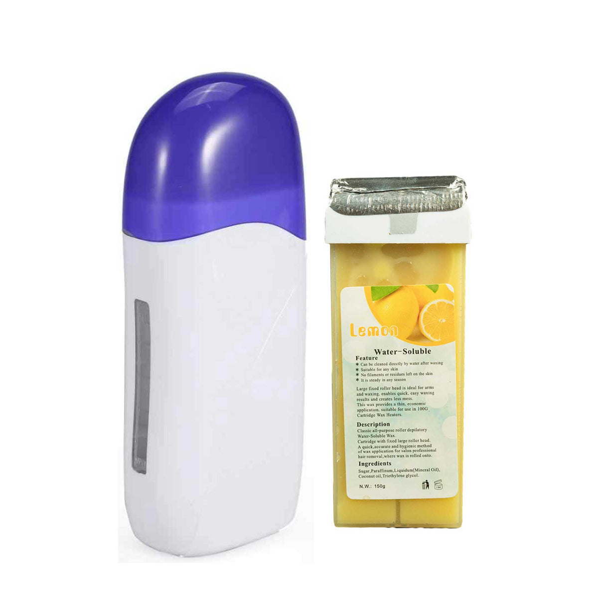 Ellie & Ruby Roll On Wax Heater Warmer with Cartridge Hair Removal Kit