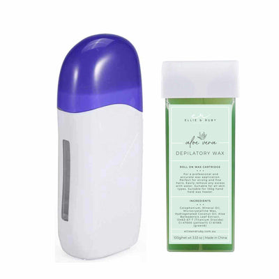 Ellie & Ruby Roll On Wax Heater Warmer with Cartridge Hair Removal Kit