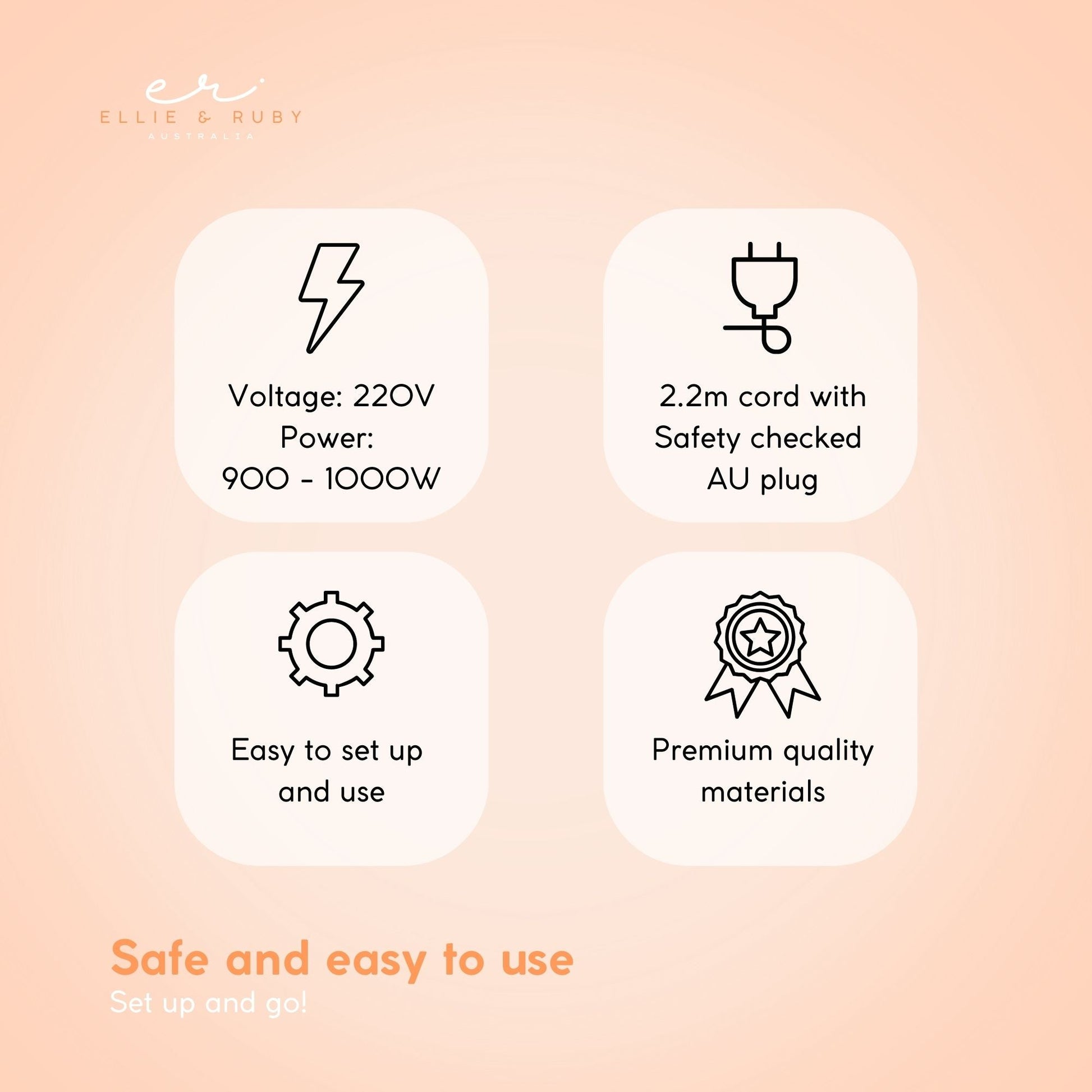 Ellie & Ruby Standing Hair Dryer Accelerator - 360 Rotating Halo Rolling