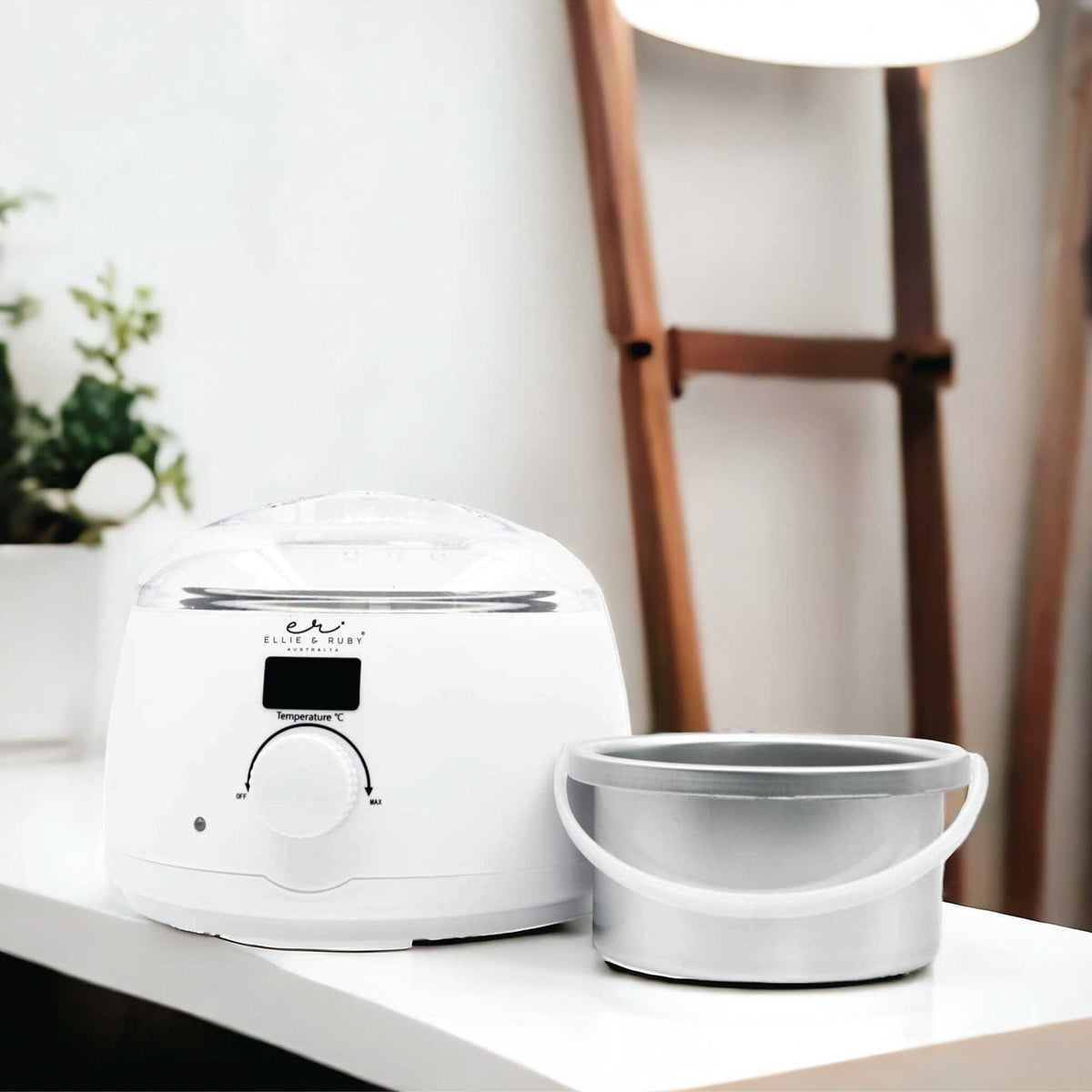 Ellie and Ruby 500ml Automatic Wax Warmer Pot - Electronic Wax Heater White
