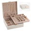 Embellir Jewellery Box 2 Layer Storage Organiser Leather Display White