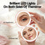 Embellir LED Compact Mirror Lighted Travel Makeup Mirror Pocket-Sized 1x 10x Magnification Round Pink