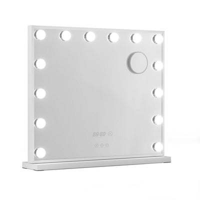 Embellir Makeup Mirror 60x52cm Hollywood Vanity with LED Light Tabletop White