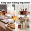 Embellir Makeup Organizer Acrylic Rotating Cosmetic Organizer Storage Display Holder