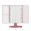 Embellir Tri-fold Makeup Mirror 1X2X3X Magnifying with LED Light Travel Portable Pink