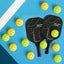 Everfit 12PC Pickleballs Set 40-Hole Design Indoor Outdoor Durable PE Balls Green/Yellow