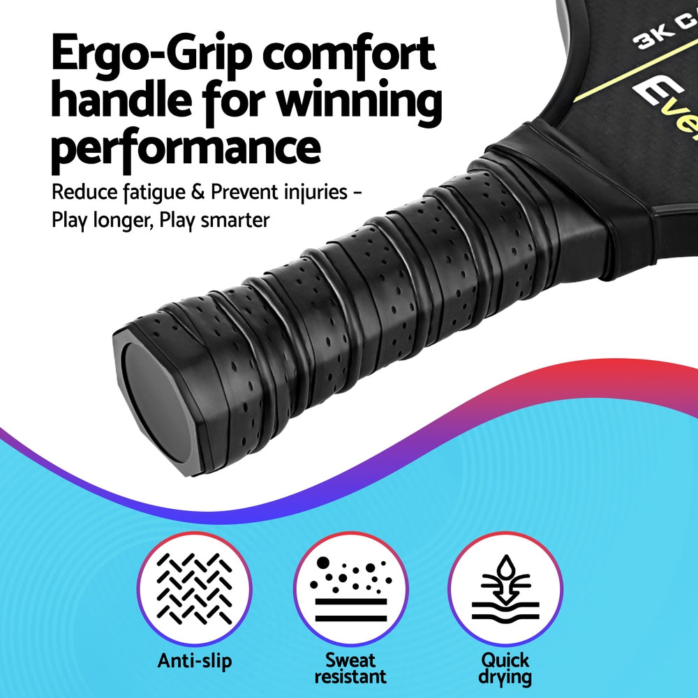 Everfit 2PCS Pickleball Paddles Set Outdoor Pickle Balls Rackets with Cover Bag Training