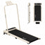 Everfit 3 in 1 Walking Pad Treadmill 12% Incline Foldable Under Desk Treadmills 40cm Belt Beige
