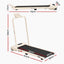 Everfit 3 in 1 Walking Pad Treadmill 12% Incline Foldable Under Desk Treadmills for Home 38cm Beige