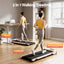 Everfit 3 in 1 Walking Pad Treadmill 12% Incline Under Desk Treadmills for Home Gym With 38cm Wide Belt Beige