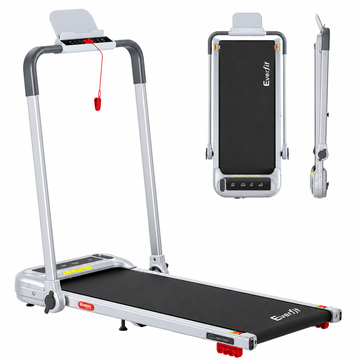 Everfit 3 in1 Treadmill Electric Walking Pad with Incline Foldable for Home Gym Silver