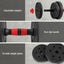 Everfit 30kg Adjustable Dumbbell Set 4in1 Barbell Weight Plates Home Workout